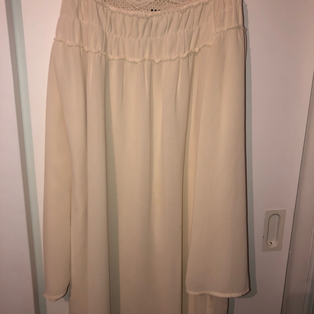 White lace hippie dress